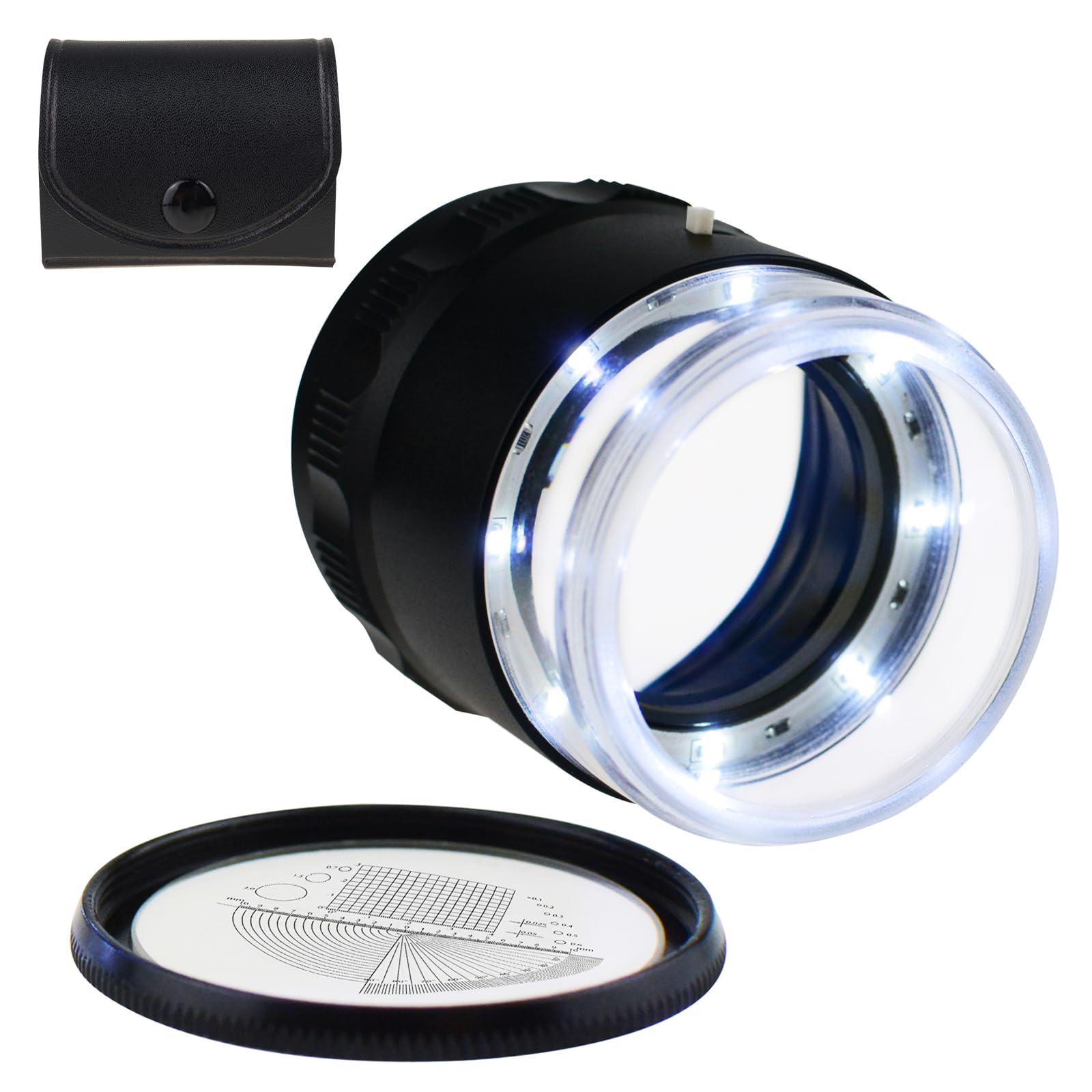 Amazon.co.jp: TEKCOPLUS 10X スケールルーペ 10倍 携帯用 LED